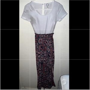 Blue Rain jumpsuit (romper) with waist tie